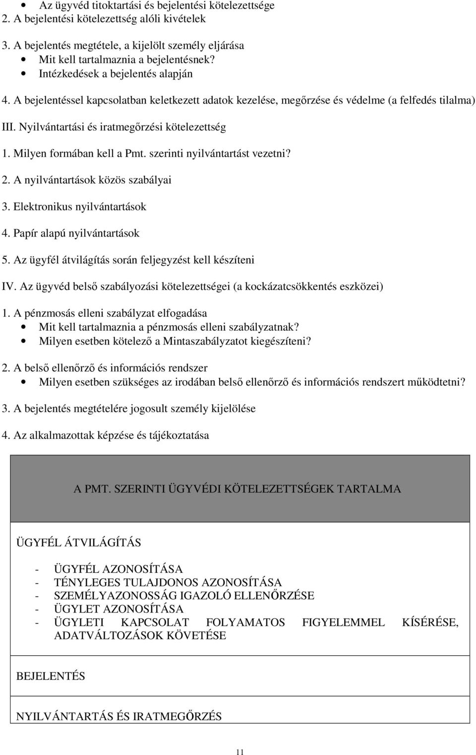 Milyen formában kell a Pmt. szerinti nyilvántartást vezetni? 2. A nyilvántartások közös szabályai 3. Elektronikus nyilvántartások 4. Papír alapú nyilvántartások 5.