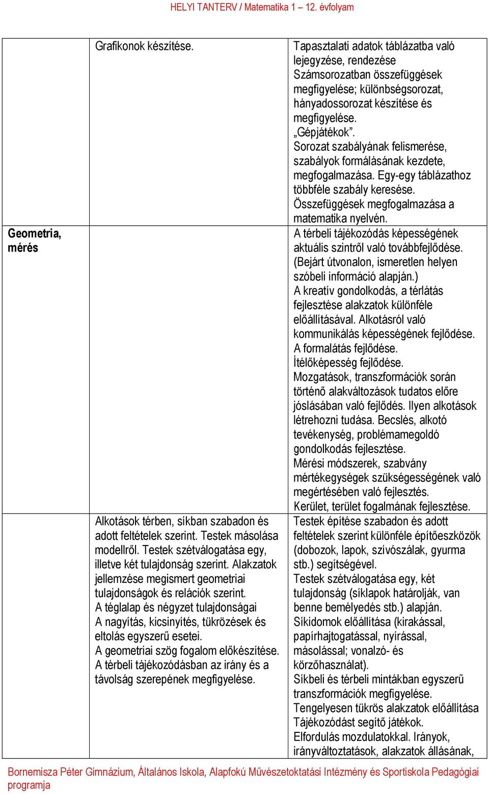 A geometriai szög fogalom előkészítése. A térbeli tájékozódásban az irány és a távolság szerepének megfigyelése.