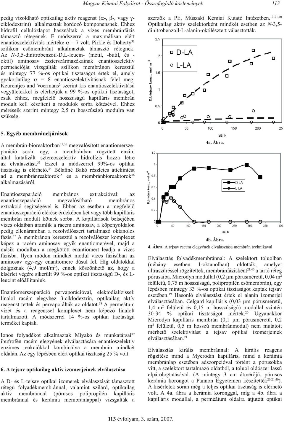 Pirkle és Doherty 31 szilikon csőmembránt alkalmaztak támasztó rétegnek.