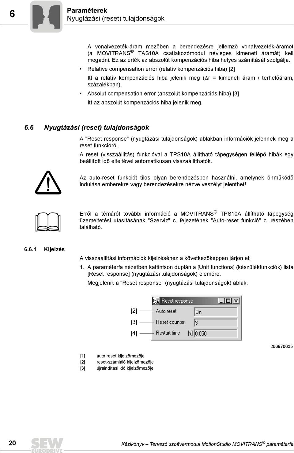 Relative compensation error (relatív kompenzációs hiba) [2] Itt a relatív kompenzációs hiba jelenik meg (Ír = kimeneti áram / terhelőáram, százalékban).