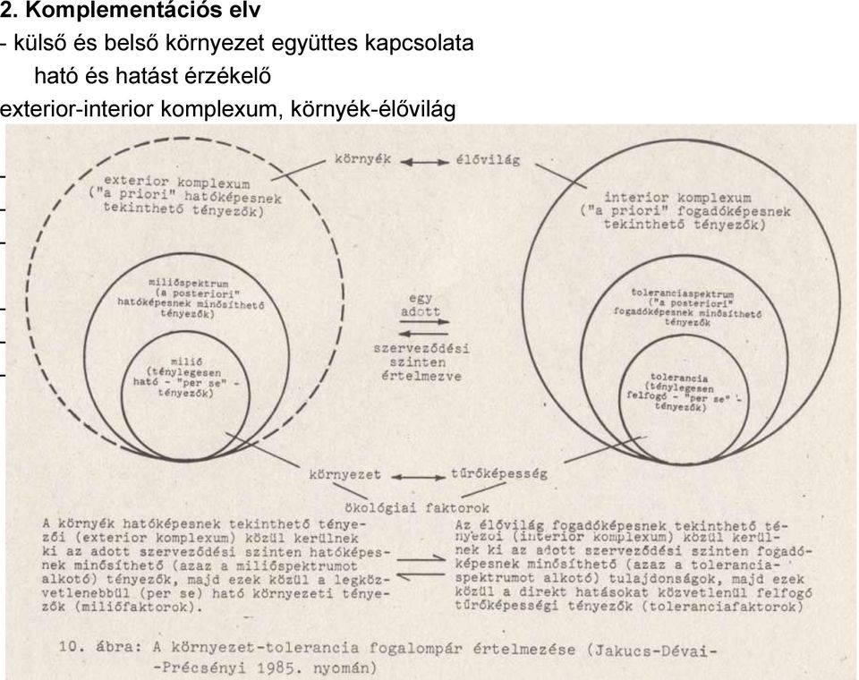 hatóképesnek minősíthető tényezők - miliő, ténylegesen ható tényezők környezet -interior komplexum,