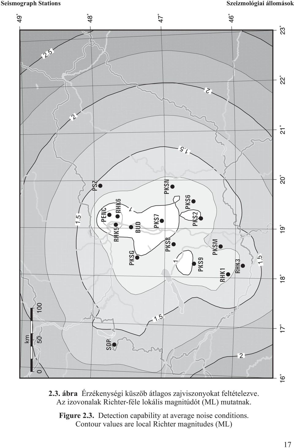 1.5 18Ê 1.5 km SOP 16Ê 2 16Ê 2.3. ábra Érzékenységi küszöb átlagos zajviszonyokat feltételezve.