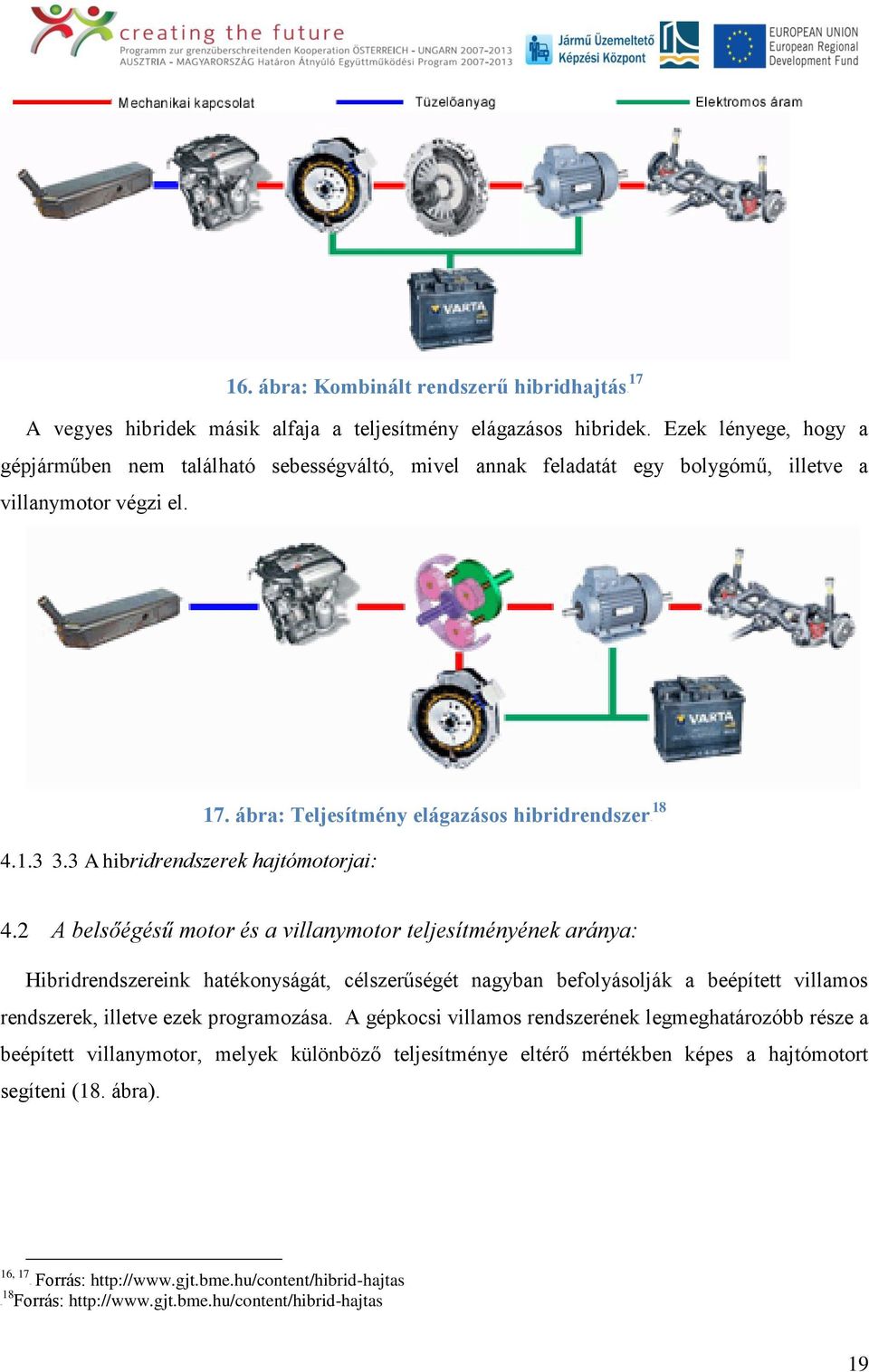 ábra: Teljesítmény elágazásos hibridrendszer 16 18 4.