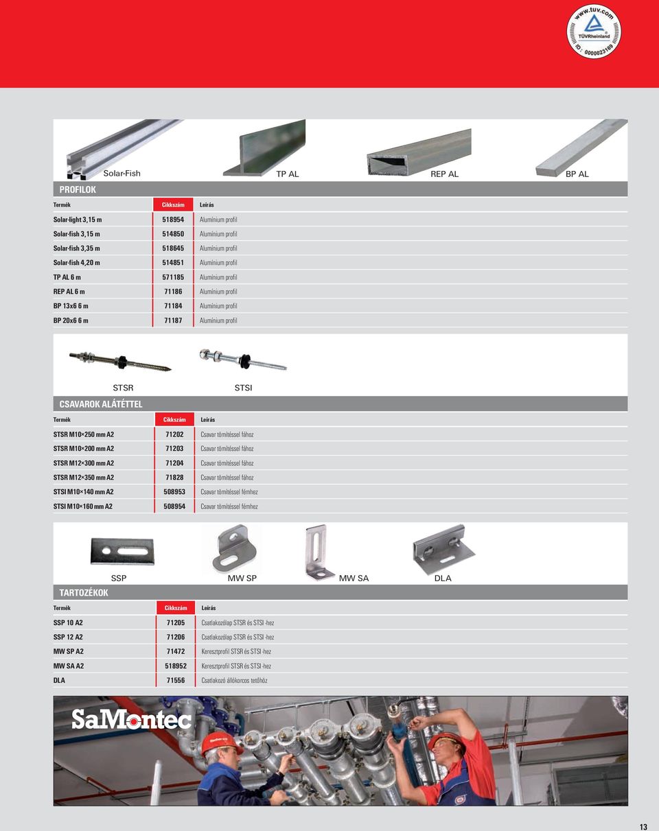 71202 Csavar tömítéssel fához STSR M10 200 mm A2 71203 Csavar tömítéssel fához STSR M12 300 mm A2 71204 Csavar tömítéssel fához STSR M12 350 mm A2 71828 Csavar tömítéssel fához STSI M10 140 mm A2