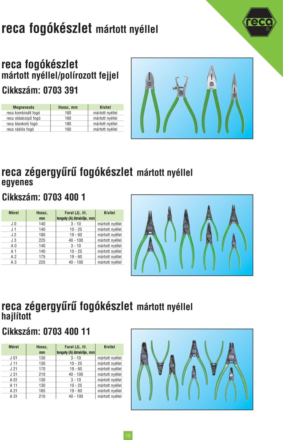 Kivitel mm tengely (A) átmérõje, mm J 0 140 3-10 mártott nyéllel J 1 140 10-25 mártott nyéllel J 2 180 19-60 mártott nyéllel J 3 225 40-100 mártott nyéllel A 0 140 3-10 mártott nyéllel A 1 140 10-25