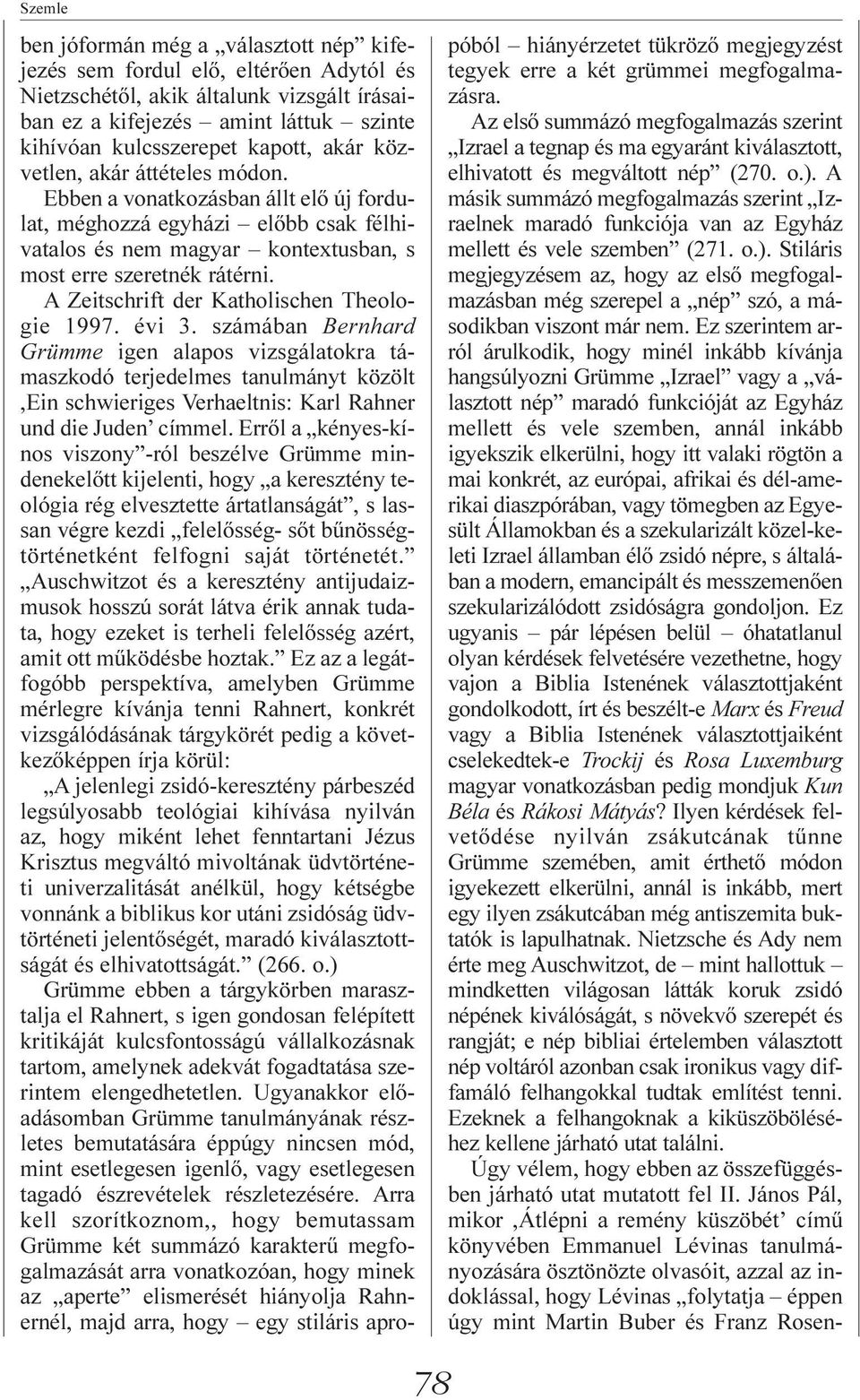 A Zeitschrift der Katholischen Theologie 1997. évi 3.