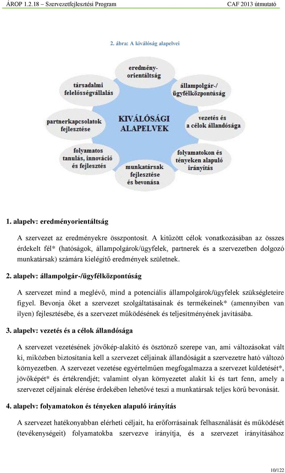 alapelv: állampolgár-/ügyfélközpontúság A szervezet mind a meglévő, mind a potenciális állampolgárok/ügyfelek szükségleteire figyel.