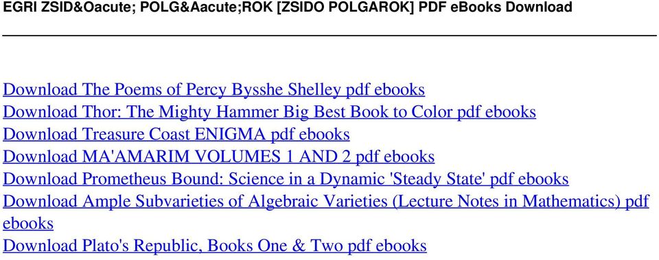 Thor: The Mighty Hammer Big Best Book to Color pdf ebooks Download Treasure Coast ENIGMA pdf ebooks Download MA'AMARIM VOLUMES 1