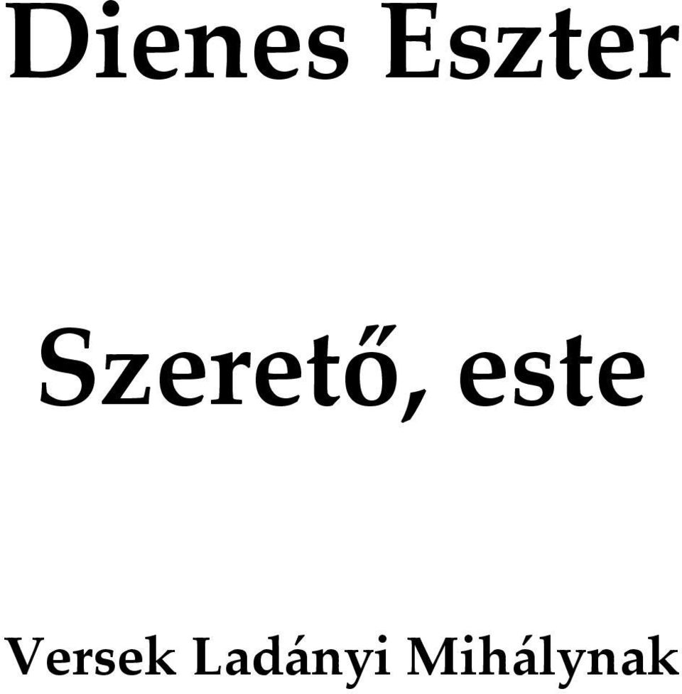 Szerető,