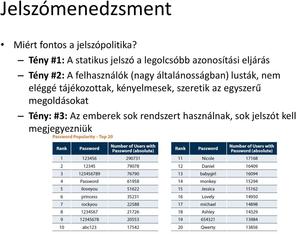 felhasználók (nagy általánosságban) lusták, nem eléggé tájékozottak,