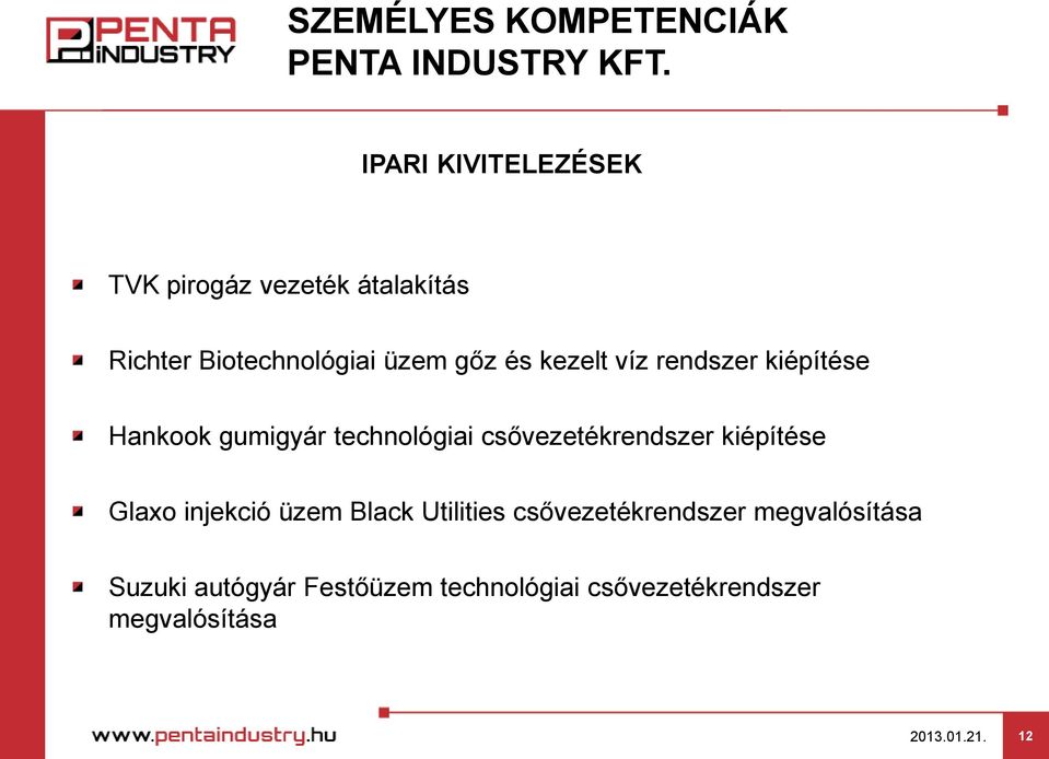 csővezetékrendszer kiépítése Glaxo injekció üzem Black Utilities csővezetékrendszer