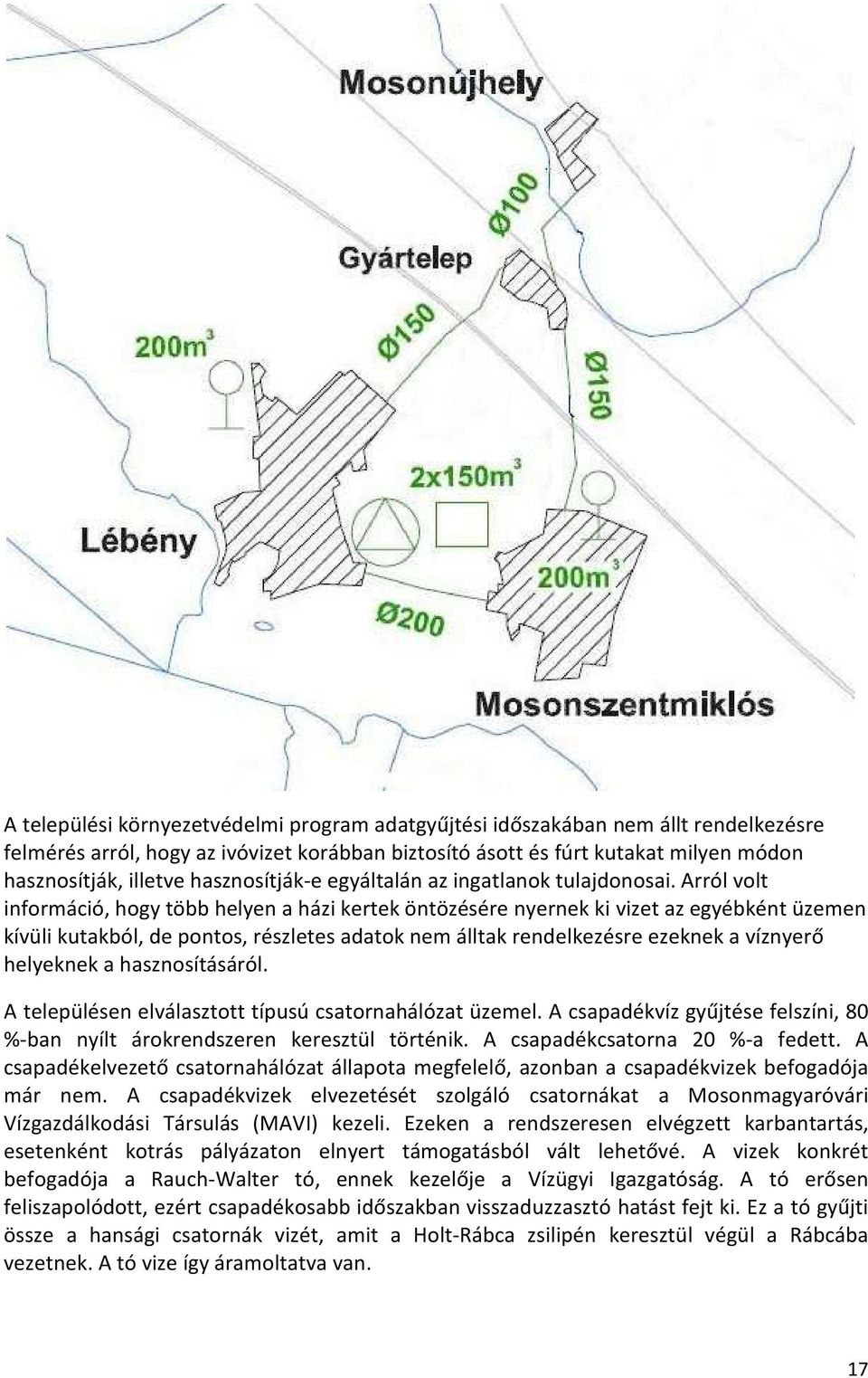 Arról volt információ, hogy több helyen a házi kertek öntözésére nyernek ki vizet az egyébként üzemen kívüli kutakból, de pontos, részletes adatok nem álltak rendelkezésre ezeknek a víznyerő