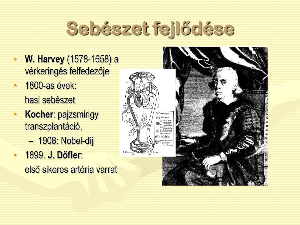 1800-as évek: hasi sebészet Kocher: pajzsmirigy