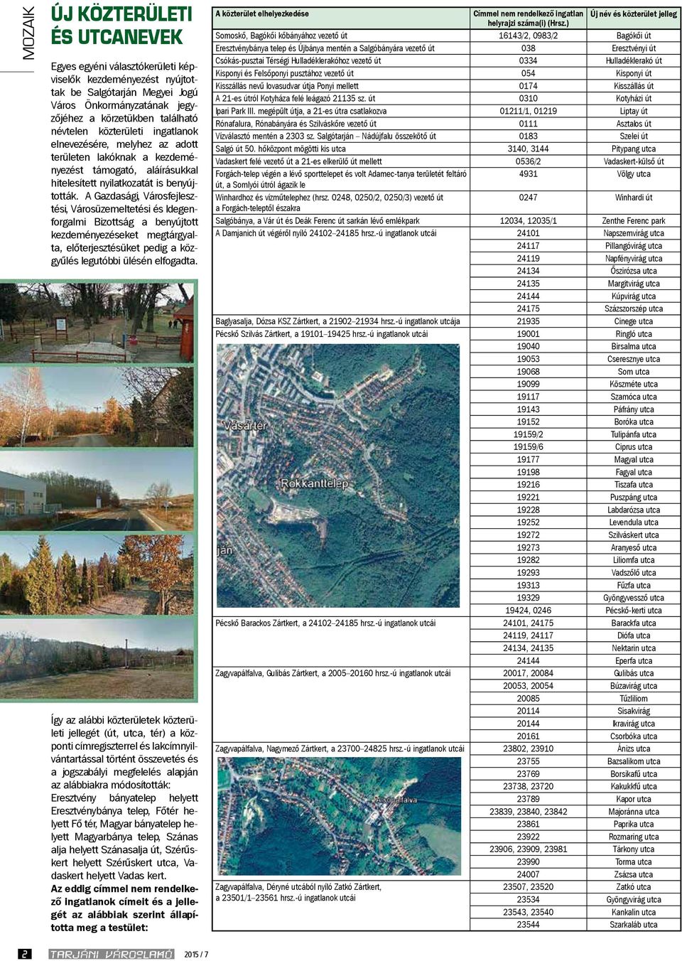 A Gazdasági, Városfejlesztési, Városüzemeltetési és Idegenforgalmi Bizottság a benyújtott kezdeményezéseket megtárgyalta, előterjesztésüket pedig a közgyűlés legutóbbi ülésén elfogadta.