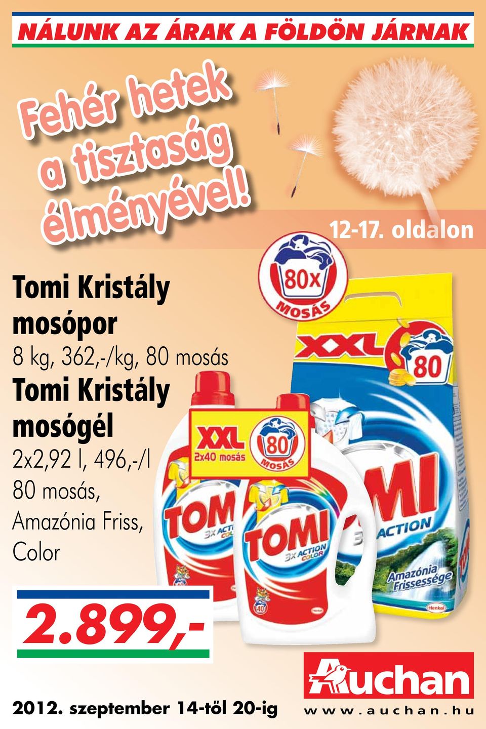 Tomi Kristály mosógél 2x2,92 l, 496,-/l 80 mosás,