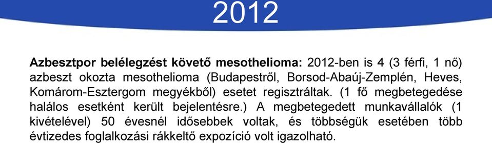 regisztráltak. (1 fő megbetegedése halálos esetként került bejelentésre.