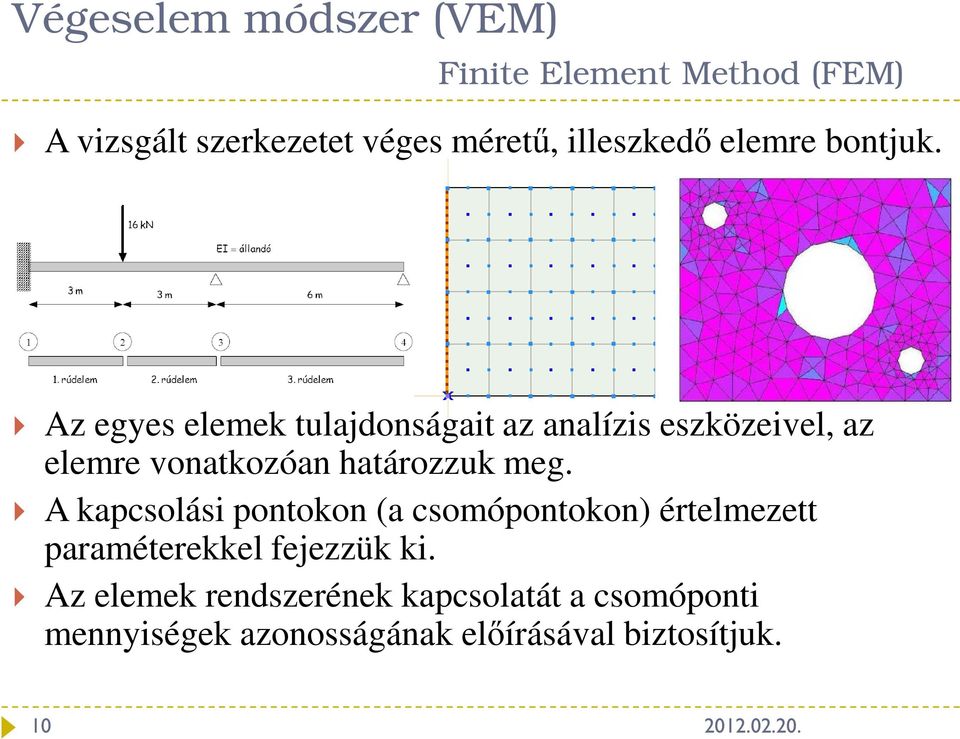 vontkozón htározzuk meg A kpcsolási pontokon ( csomópontokon) értelmezett prméterekkel