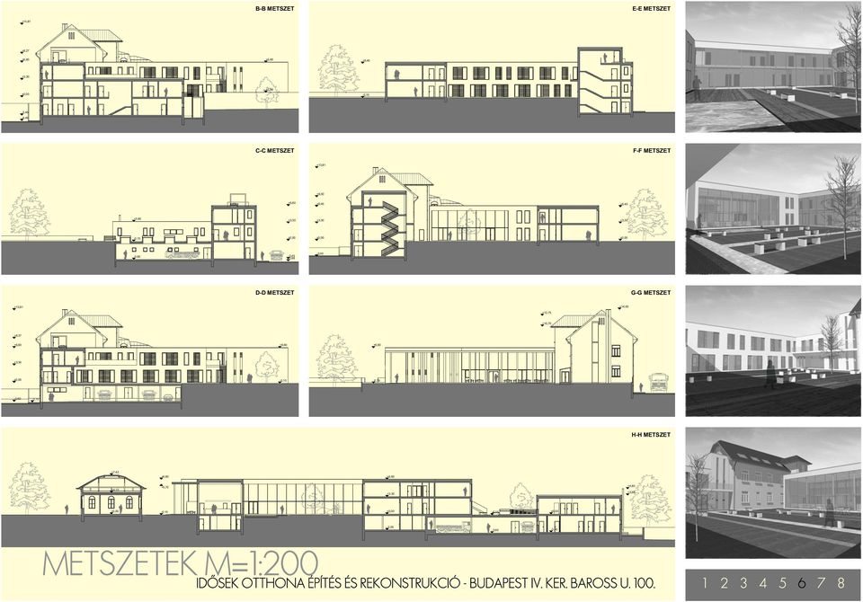 +10,70 +8,37-3,70 H-H METSZET +7,42 +4,10 +5,70 +4,80 +3,60 METSZETEK M=1:200