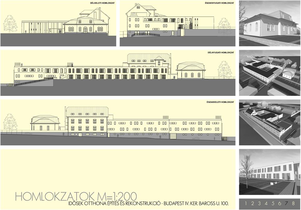 HOMLOKZATOK M=1:200 IDÕSEK OTTHONA ÉPÍTÉS ÉS