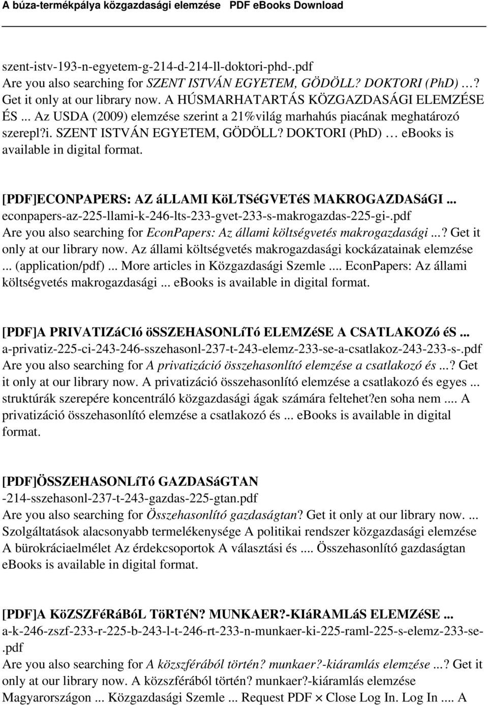 DOKTORI (PhD) ebooks is available in digital [PDF]ECONPAPERS: AZ állami KöLTSéGVETéS MAKROGAZDASáGI... econpapers-az-225-llami-k-246-lts-233-gvet-233-s-makrogazdas-225-gi-.