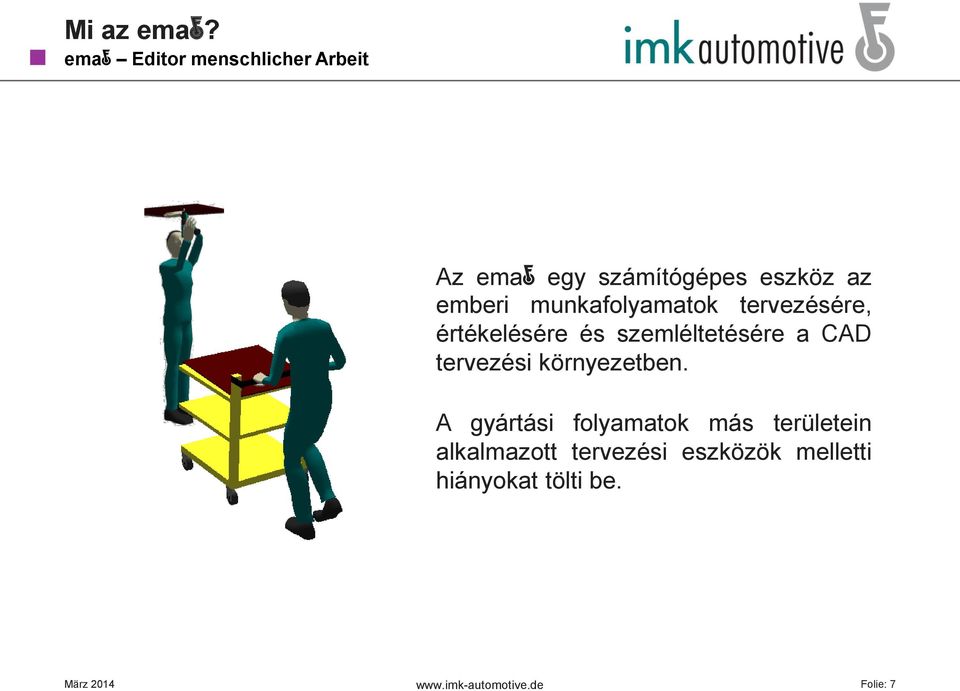 tervezésére, értékelésére és szemléltetésére a CAD tervezési