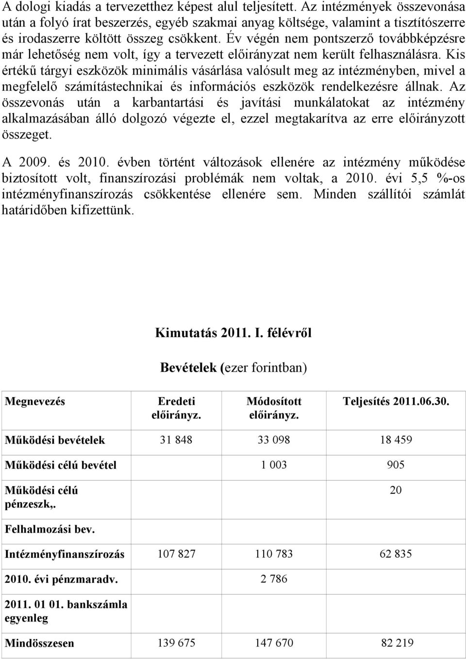 Év végén nem pontszerző továbbképzésre már lehetőség nem volt, így a tervezett előirányzat nem került felhasználásra.