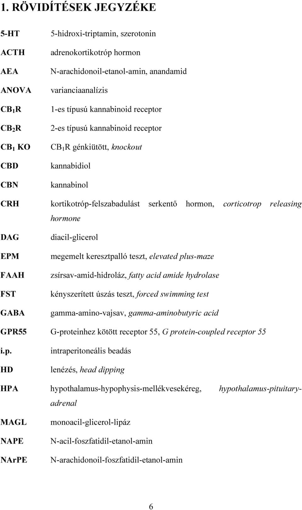 GABA diacil-glicerol megemelt keresztpalló teszt, elevated plus-maze zsírsav-amid-hidroláz, fatty acid amide hydrolase kényszerített úszás teszt, forced swimming test gamma-amino-vajsav,