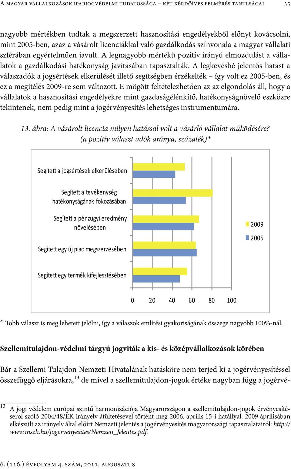 A legnagyobb mértékű pozitív irányú elmozdulást a vállalatok a gazdálkodási hatékonyság javításában tapasztalták.