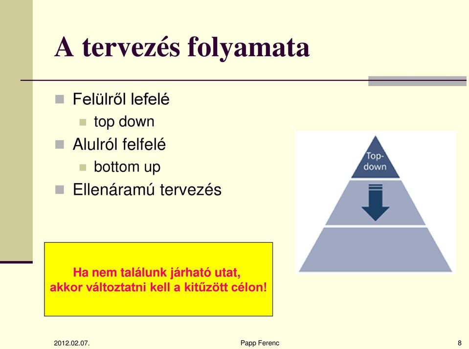 Ha nem találunk járható utat, akkor