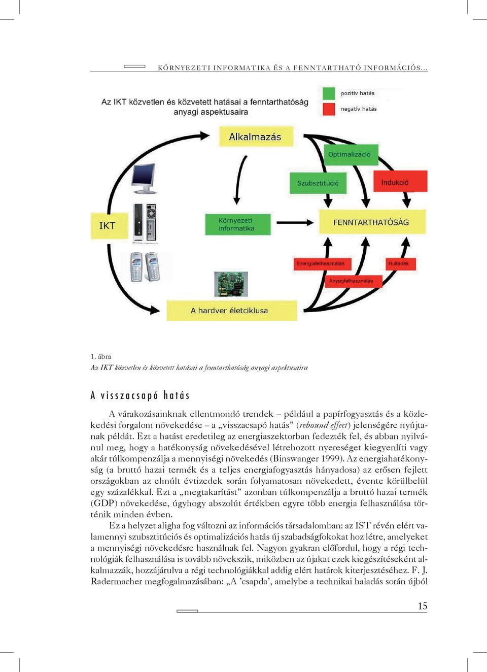 növekedése a visszacsapó hatás (rebound effect) jelenségére nyújtanak példát.