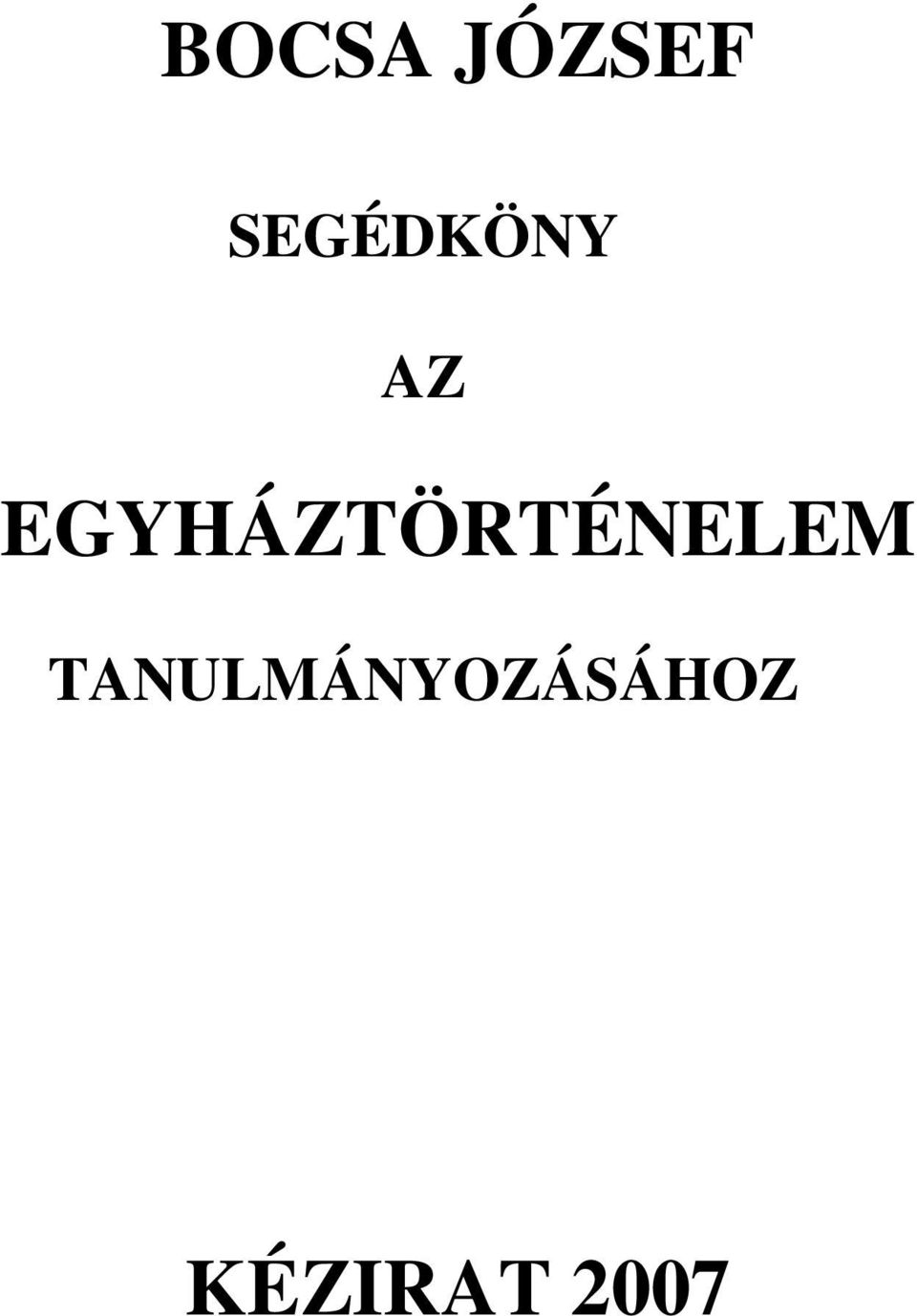 EGYHÁZTÖRTÉNELEM