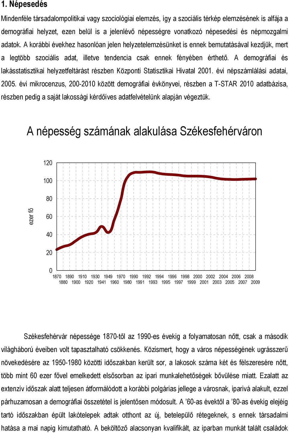 A demográfiai és lakásstatisztikai helyzetfeltárást részben Központi Statisztikai Hivatal 2001. évi népszámlálási adatai, 2005.