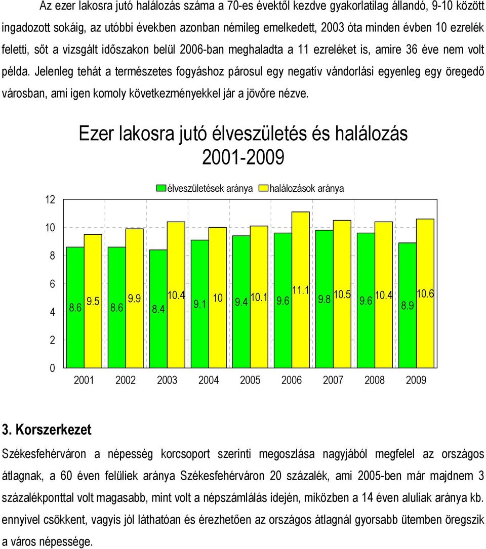 Jelenleg tehát a természetes fogyáshoz párosul egy negatív vándorlási egyenleg egy öregedő városban, ami igen komoly következményekkel jár a jövőre nézve.