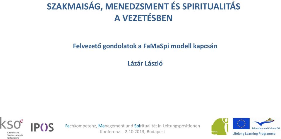 kapcsán Lázár László Fachkompetenz, Management und