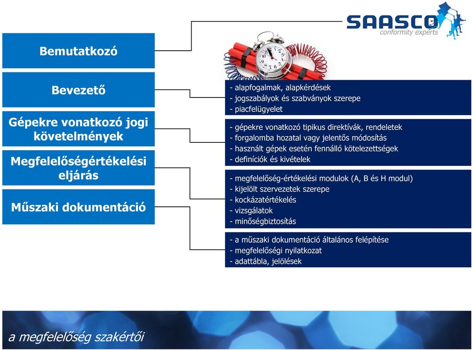 használt gépek esetén fennálló kötelezettségek - definíciók és kivételek - megfelelőség-értékelési modulok (A, B és H modul) - kijelölt szervezetek