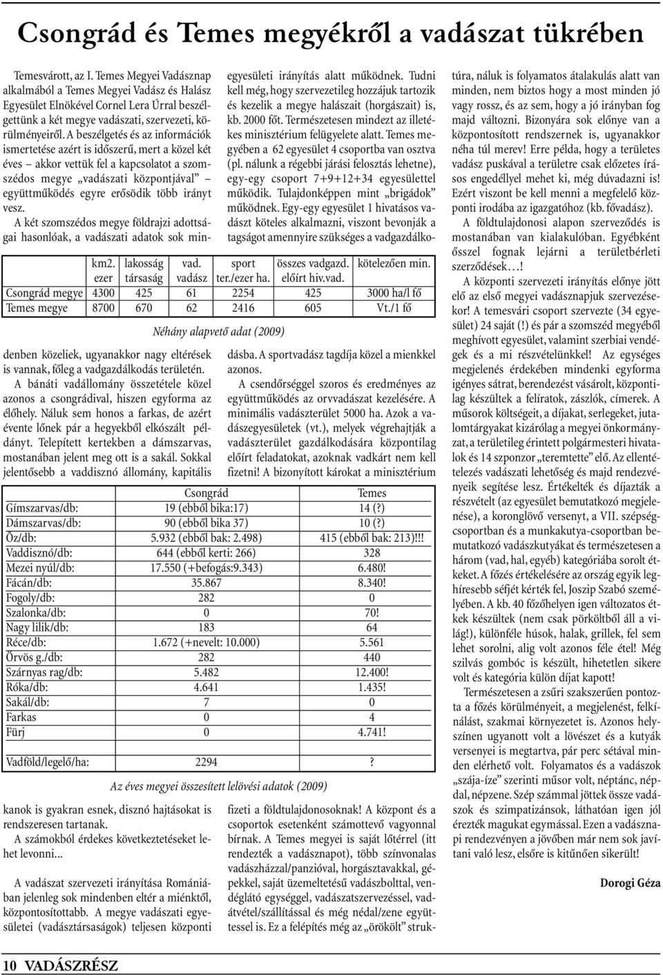 A beszélgetés és az információk ismertetése azért is idôszerû, mert a közel két éves akkor vettük fel a kapcsolatot a szomszédos megye vadászati központjával együttmûködés egyre erôsödik több irányt