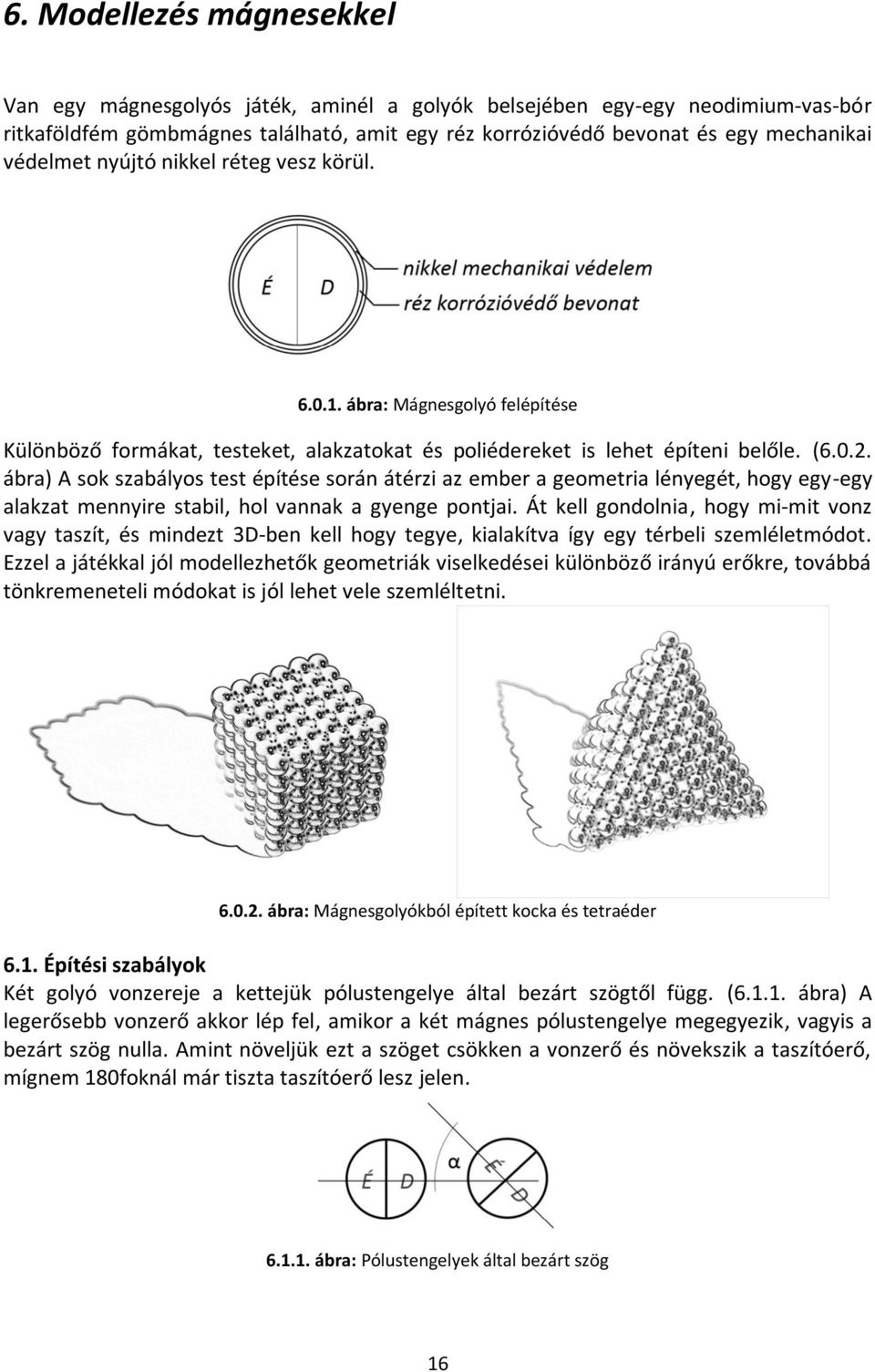 ábra) A sok szabályos test építése során átérzi az ember a geometria lényegét, hogy egy-egy alakzat mennyire stabil, hol vannak a gyenge pontjai.