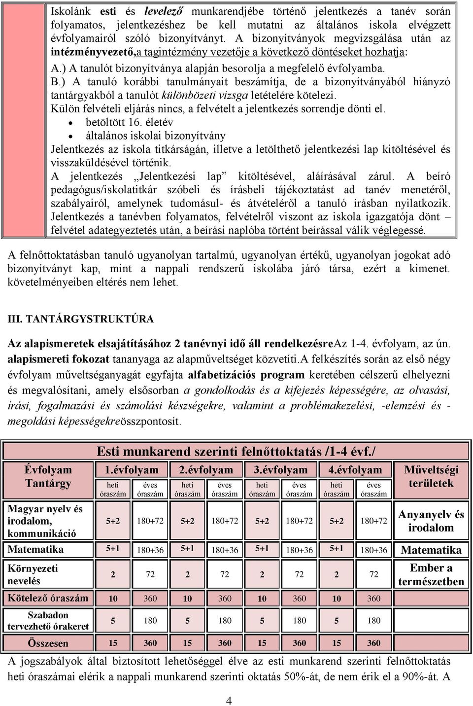 ) A tanuló korábbi tanulmányait beszámítja, de a bizonyítványából hiányzó tantárgyakból a tanulót különbözeti vizsga letételére kötelezi.