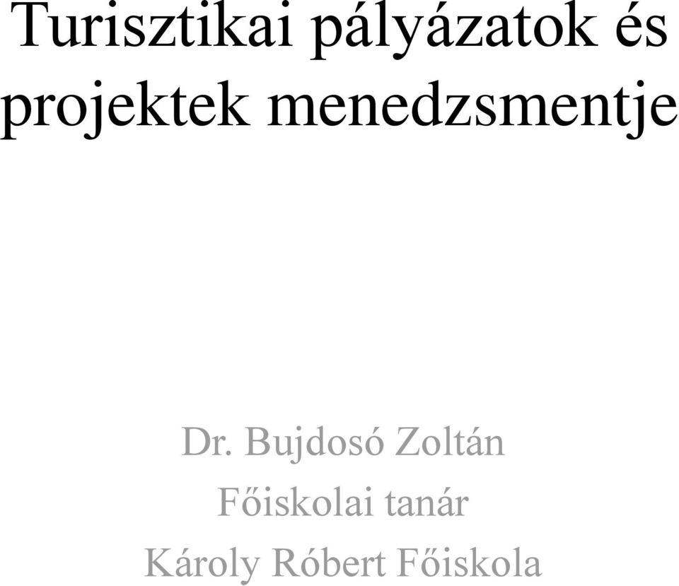 Bujdosó Zoltán Főiskolai