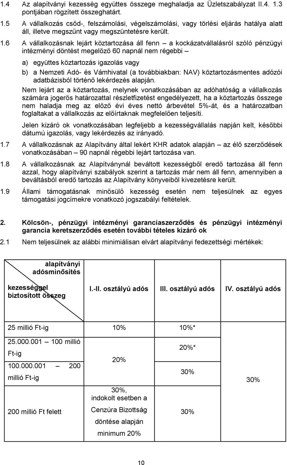 5 A vállalkozás csőd-, felszámolási, végelszámolási, vagy törlési eljárás hatálya alatt áll, illetve megszűnt vagy megszüntetésre került. 1.