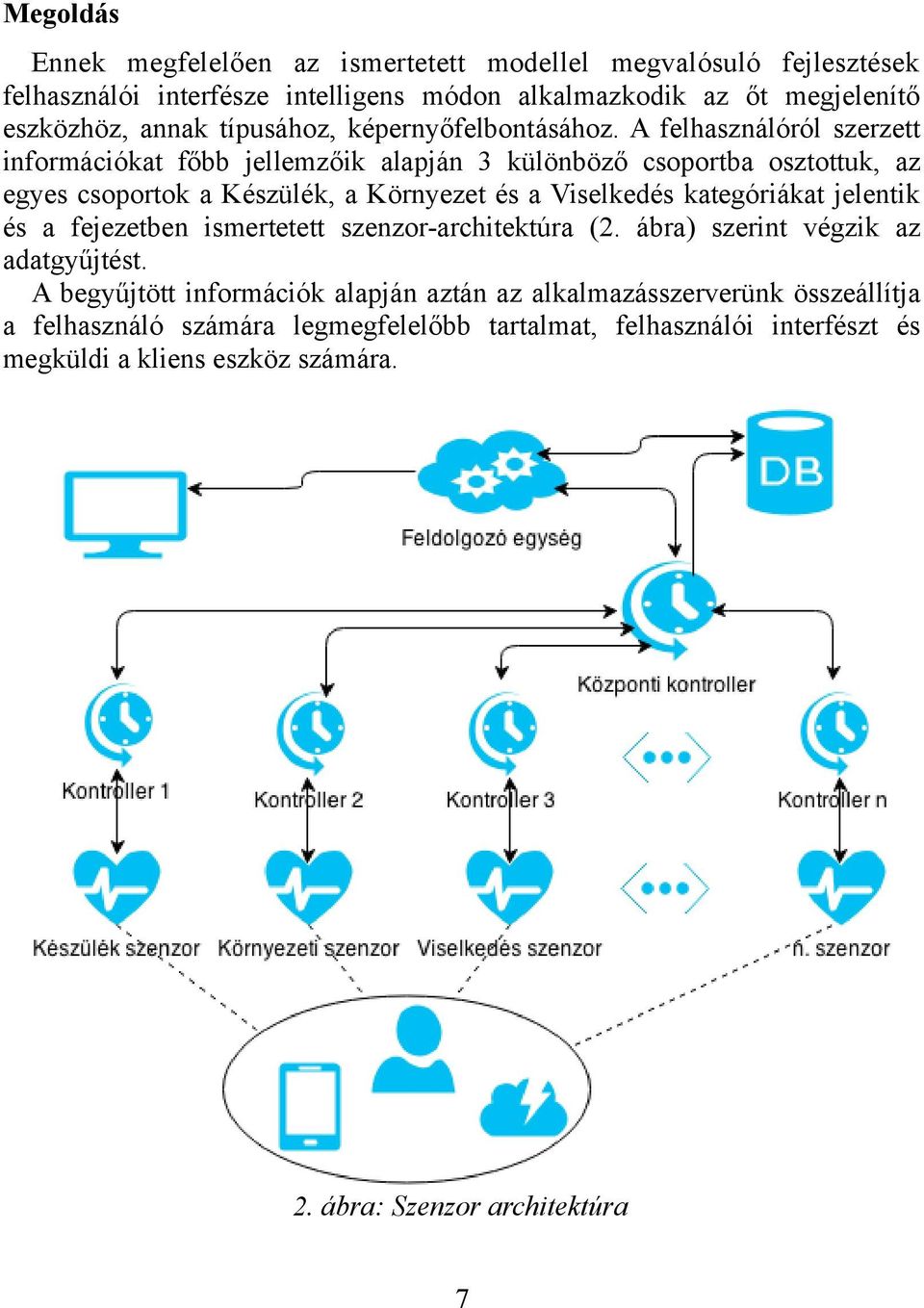 A felhasználóról szerzett információkat főbb jellemzőik alapján 3 különböző csoportba osztottuk, az egyes csoportok a Készülék, a Környezet és a Viselkedés kategóriákat