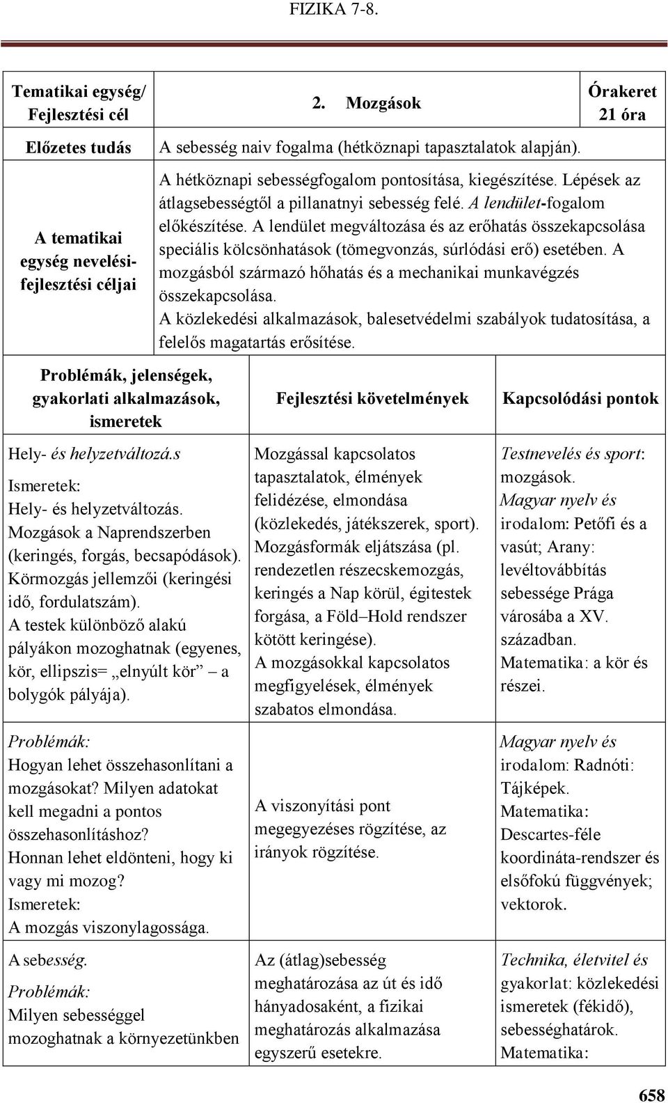 A testek különböző alakú pályákon mozoghatnak (egyenes, kör, ellipszis= elnyúlt kör a bolygók pályája). Problémák: Hogyan lehet összehasonlítani a mozgásokat?