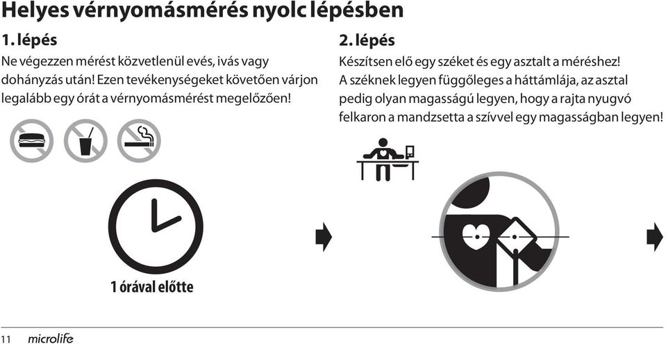 lépés Készítsen elő egy széket és egy asztalt a méréshez!