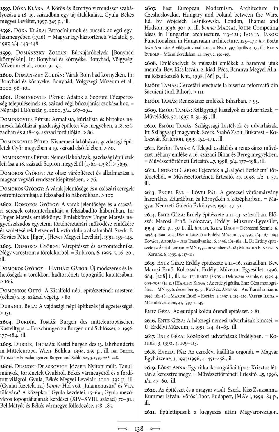 In: Bonyhád és környéke. Bonyhád, Völgységi Múzeum et al., 2000. 91 95. 2600. Dománszky Zoltán: Várak Bonyhád környékén. In: Bonyhád és környéke. Bonyhád, Völgységi Múzeum et al., 2000. 96 101. 2601.