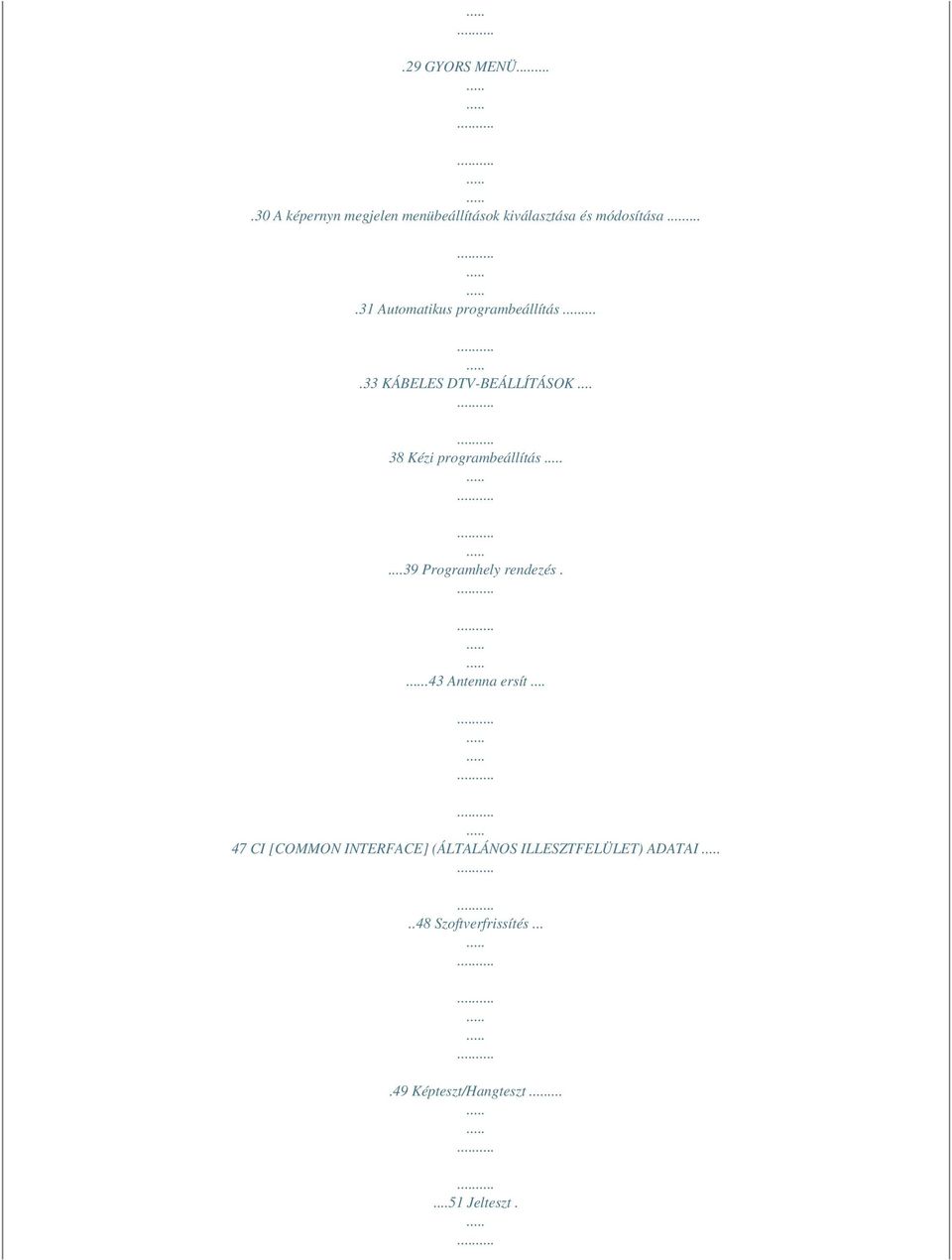 .. 38 Kézi programbeállítás...39 Programhely rendezés..43 Antenna ersít.