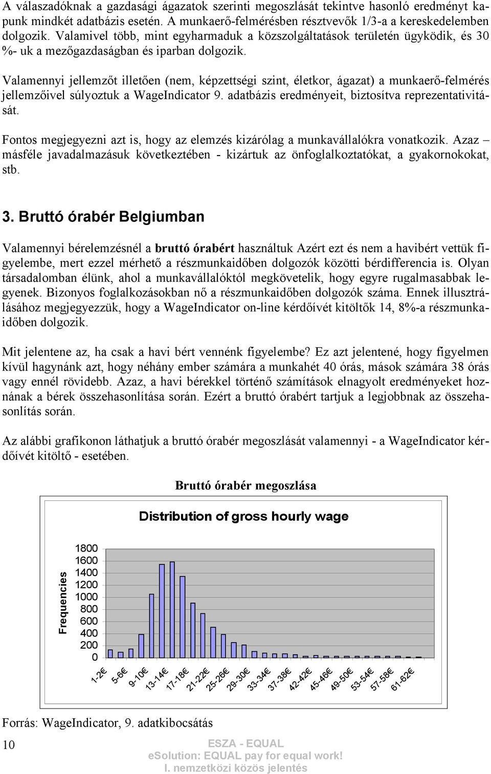 Valamennyi jellemzőt illetően (nem, képzettségi szint, életkor, ágazat) a munkaerő-felmérés jellemzőivel súlyoztuk a WageIndicator 9. adatbázis eredményeit, biztosítva reprezentativitását.