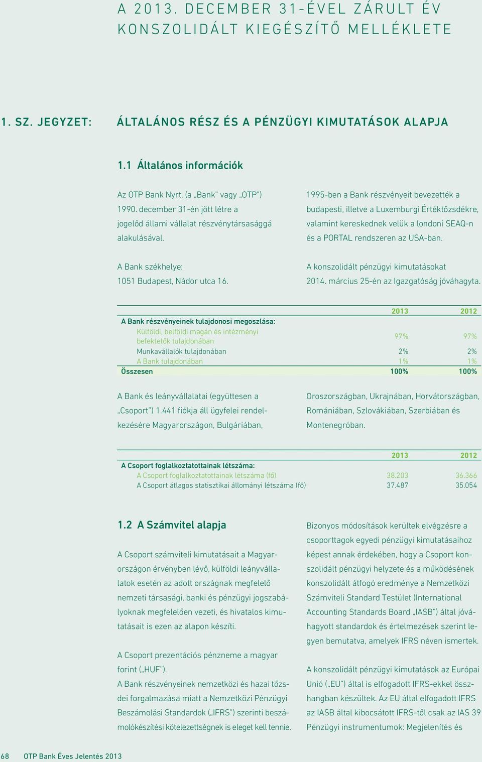 1995-ben a Bank részvényeit bevezették a budapesti, illetve a luxemburgi értéktőzsdékre, valamint kereskednek velük a londoni SEAQ-n és a PORTAl rendszeren az USA-ban.