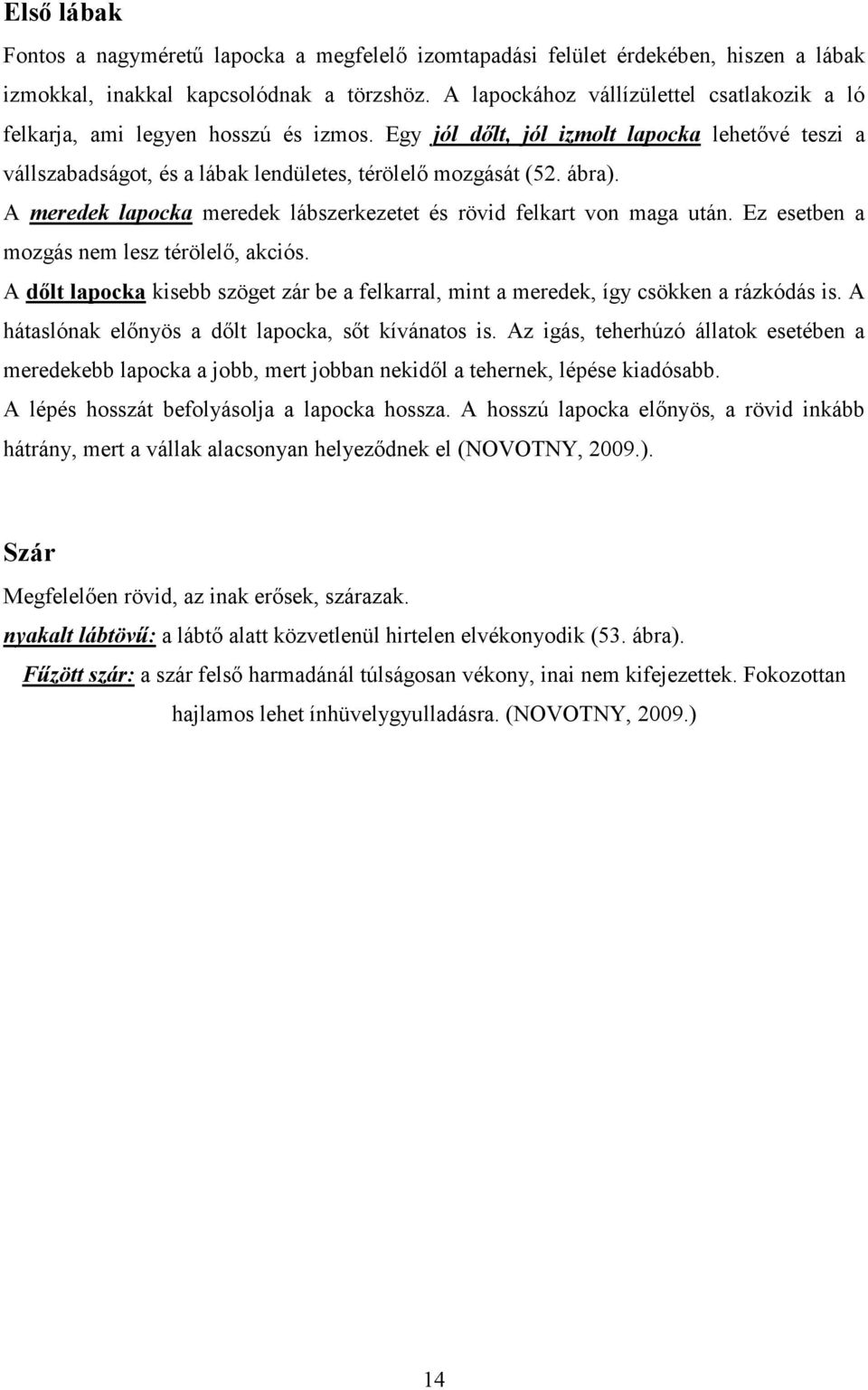 ábra). A meredek lapocka meredek lábszerkezetet és rövid felkart von maga után. Ez esetben a mozgás nem lesz térölelő, akciós.