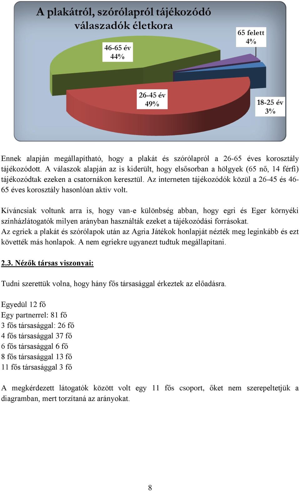 Az interneten tájékozódók közül a 26-45 és 46-65 éves korosztály hasonlóan aktív volt.