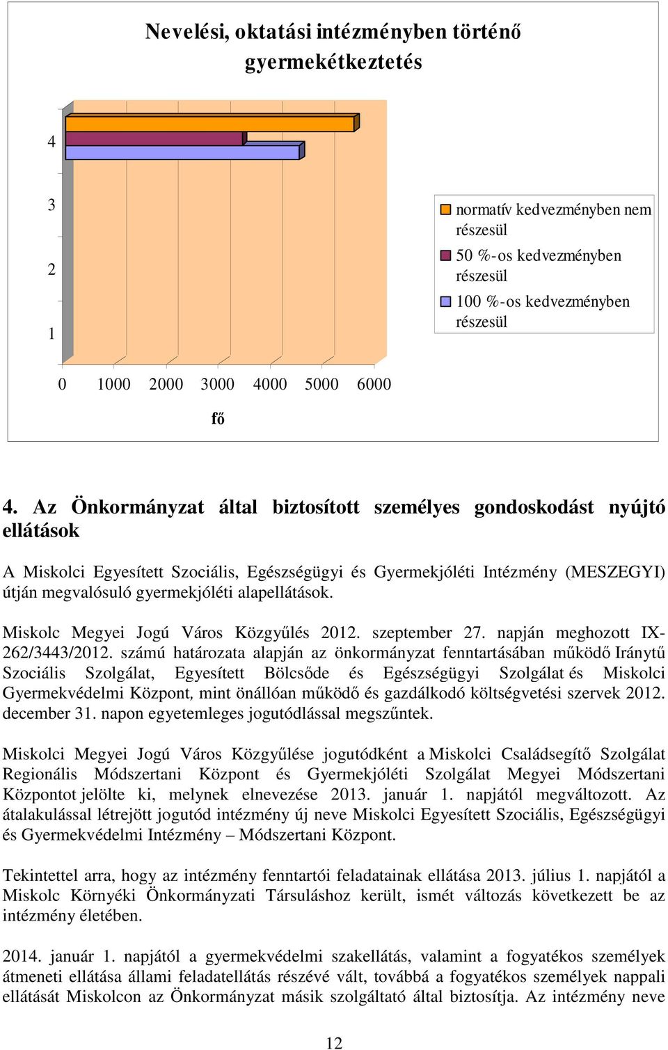 alapellátások. Miskolc Megyei Jogú Város Közgyűlés 2012. szeptember 27. napján meghozott IX- 262/3443/2012.